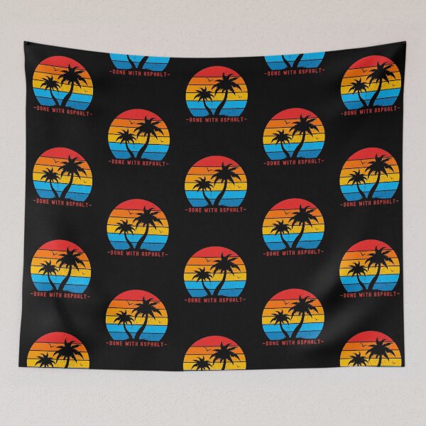 Item preview, Done With Asphalt - Vacay Time, Beach Vibes, Vintage Tropical Sunset designed and sold by Sun Sand & Sea Art.