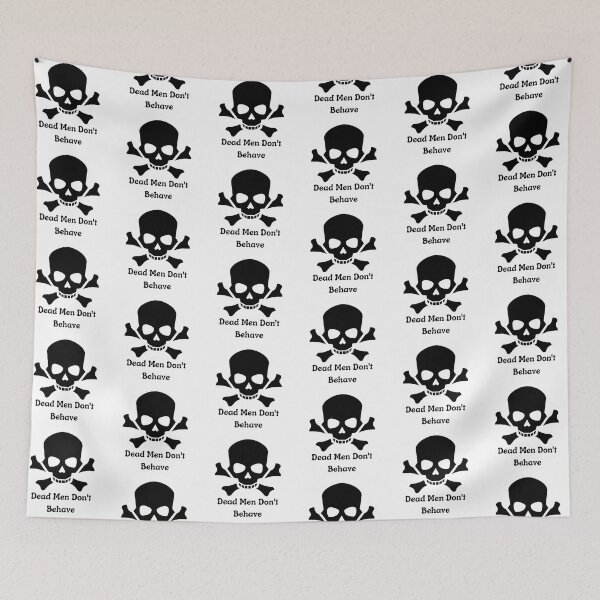 Item preview, Dead Men Dont Behave skull Crossbones T-shirt designed and sold by Nerdygirlteez.