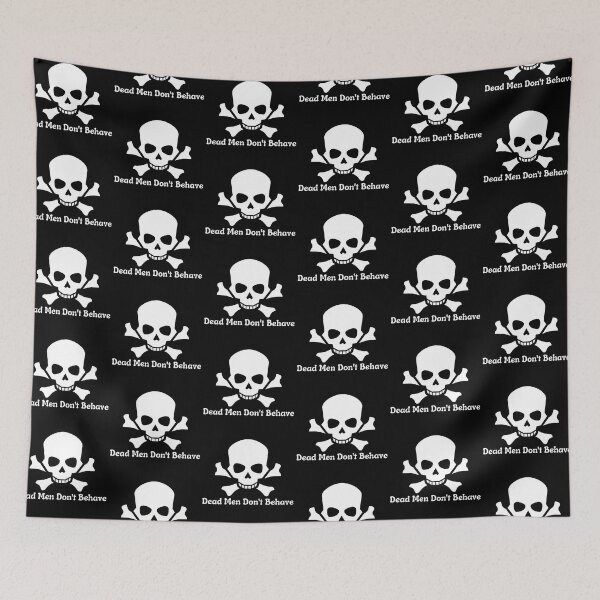 Item preview, Dead Men Dont Behave skull Crossbones T-shirt designed and sold by Nerdygirlteez.