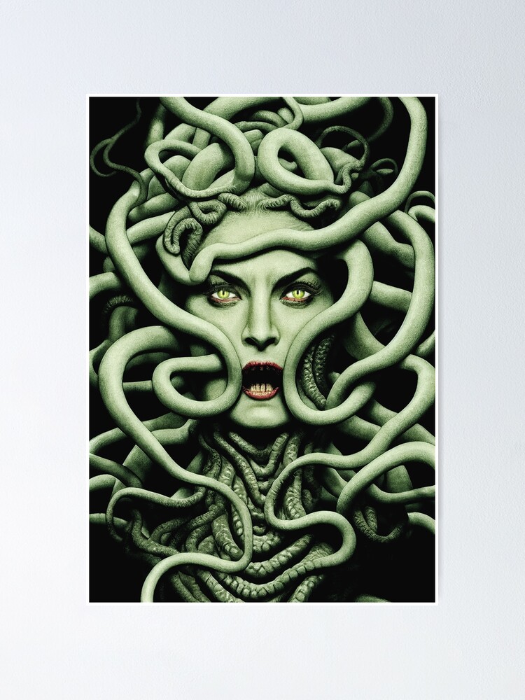 Medusa Greek Mythology Poster For Sale By Lapart Redbubble 