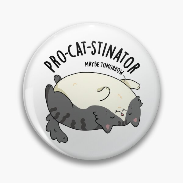 Item preview, Pro-cat-stinator Funny Fat Cat Puns  designed and sold by punnybone.