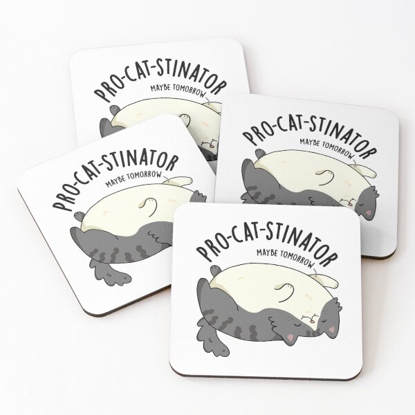 Item preview, Pro-cat-stinator Funny Fat Cat Puns  designed and sold by punnybone.