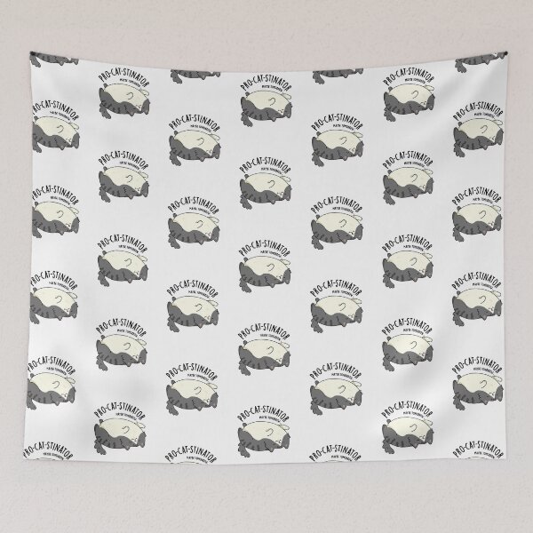 Item preview, Pro-cat-stinator Funny Fat Cat Puns  designed and sold by punnybone.