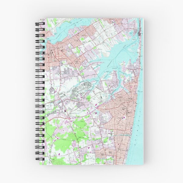 Item preview, Vintage Map of Long Branch & Red Bank NJ (1954) designed and sold by BravuraMedia.