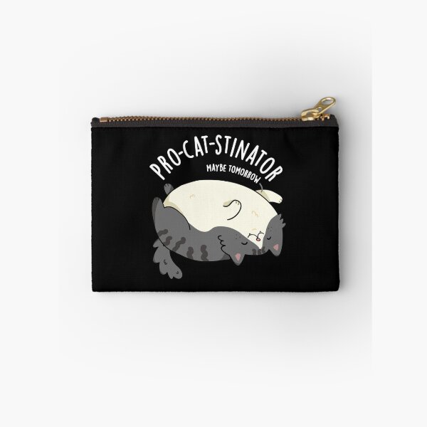 Item preview, Pro-cat-stinator Funny Fat Cat Puns (Dark BG) designed and sold by punnybone.