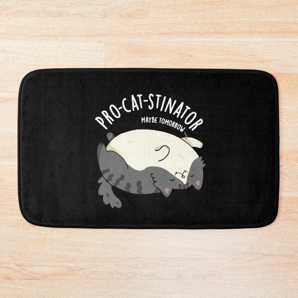 Item preview, Pro-cat-stinator Funny Fat Cat Puns (Dark BG) designed and sold by punnybone.