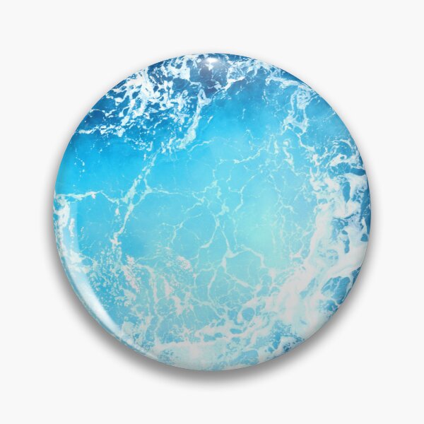 Item preview, WATERSCAPES #4 - White Ocean Foam on Fluorescent Blue Water designed and sold by DEL-Productions.
