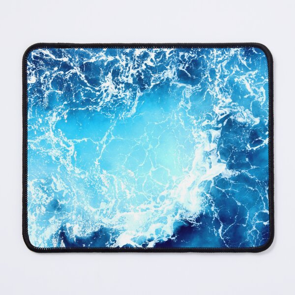Item preview, WATERSCAPES #4 - White Ocean Foam on Fluorescent Blue Water designed and sold by DEL-Productions.