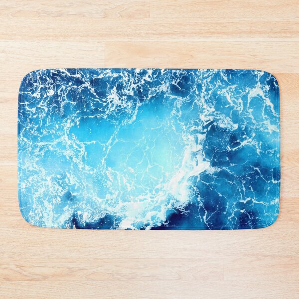 Item preview, WATERSCAPES #4 - White Ocean Foam on Fluorescent Blue Water designed and sold by DEL-Productions.