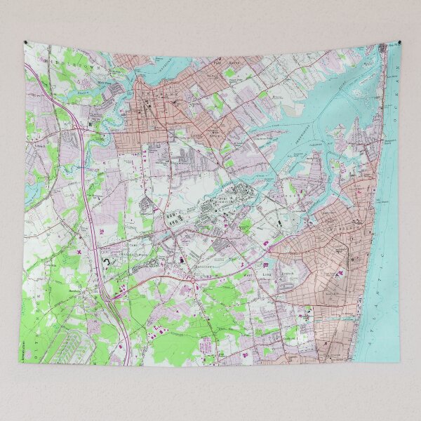 Item preview, Vintage Map of Long Branch & Red Bank NJ (1954) designed and sold by BravuraMedia.