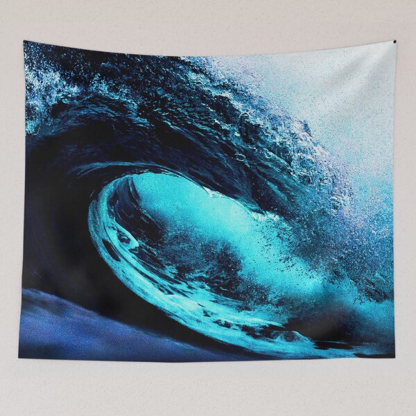 Item preview, WATERSCAPES #5 - Fluorescent Blue Wave Barrel designed and sold by DEL-Productions.