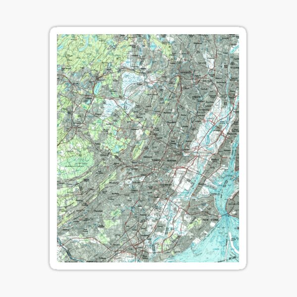 Item preview, Newark NJ and Surrounding Areas Map (1986) designed and sold by BravuraMedia.