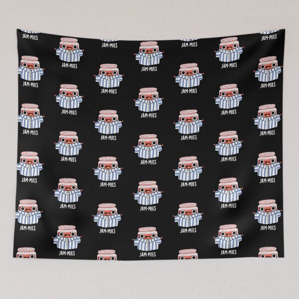 Item preview, Jammies Pyjama Funny Jam Puns (Dark BG) designed and sold by punnybone.