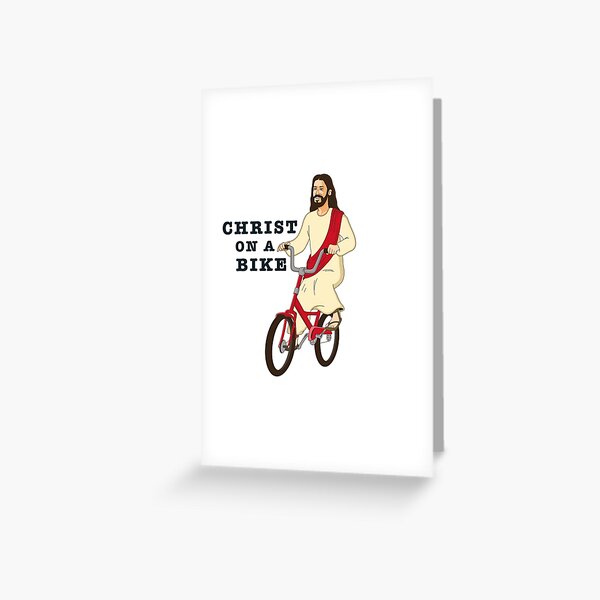 Item preview, Christ on a Bike - Funny Religious Lord Jesus Church Group Easter Gift designed and sold by TangoCharlieNZ.