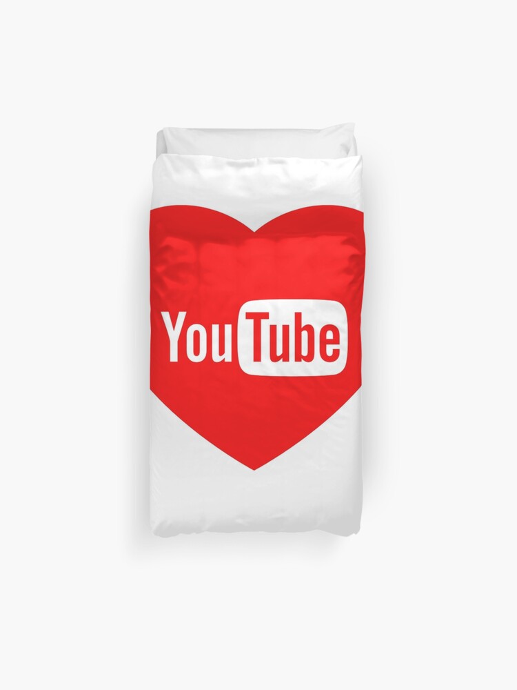 Youtube Logo Love Red Duvet Cover By Igorgomes Redbubble - youtube roblox duvet covers redbubble