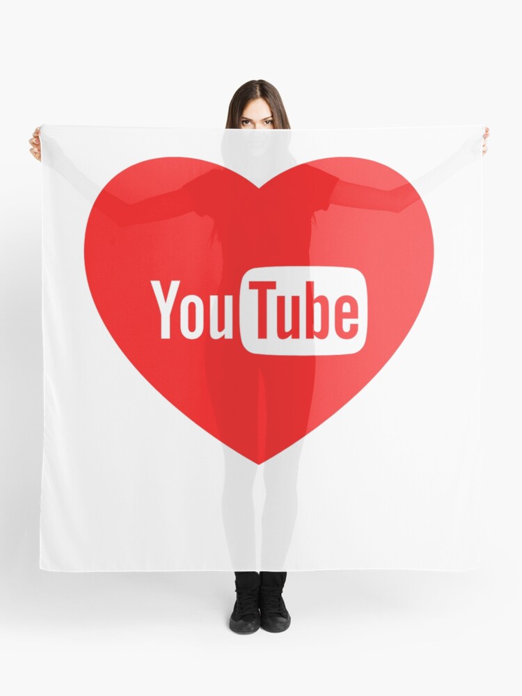 Foulard « Youtube Logo Amour rouge », par Igorgomes | Redbubble