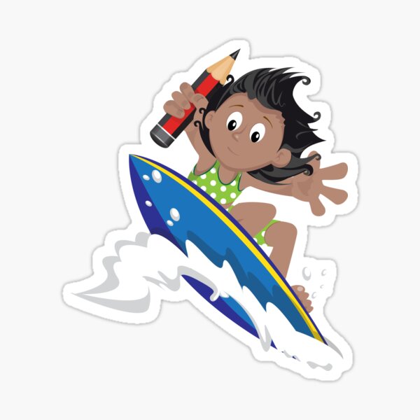 Surfer-girl Sticker