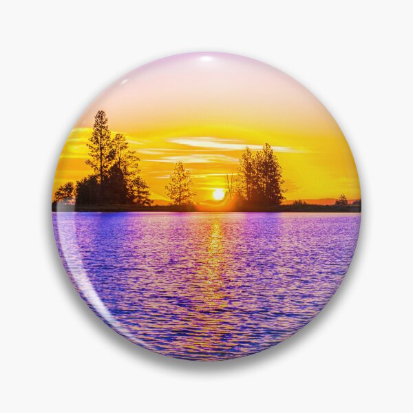 Item preview, WATERSCAPES #6 - Golden Sunset Reflected on Blue Lake designed and sold by DEL-Productions.