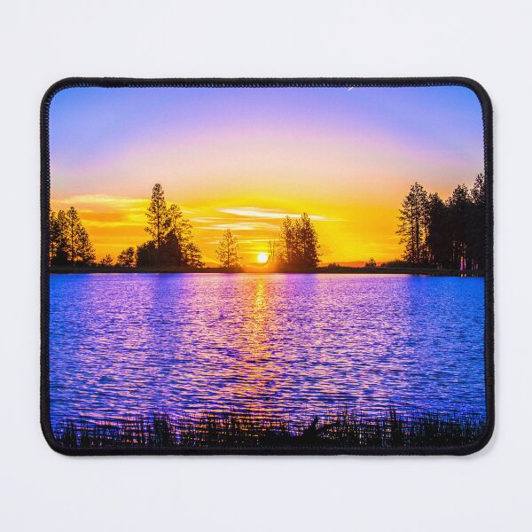 Item preview, WATERSCAPES #6 - Golden Sunset Reflected on Blue Lake designed and sold by DEL-Productions.