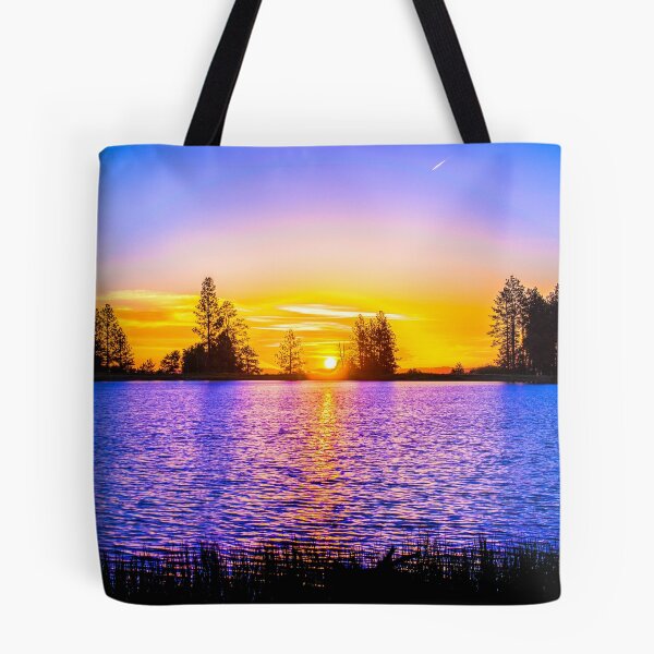 Item preview, WATERSCAPES #6 - Golden Sunset Reflected on Blue Lake designed and sold by DEL-Productions.