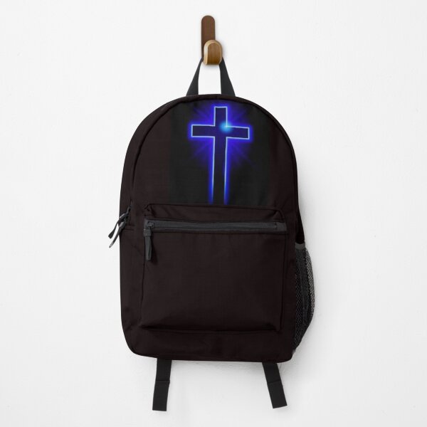 Item preview, Neon blue Christian cross designed and sold by Rowena Jones.