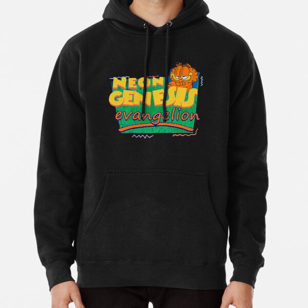 NGE GARFIELD neon genesis evangelion Pullover Hoodie