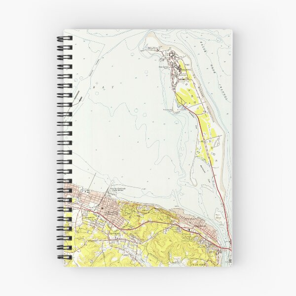 Item preview, Vintage Map of Sandy Hook NJ (1954) designed and sold by BravuraMedia.