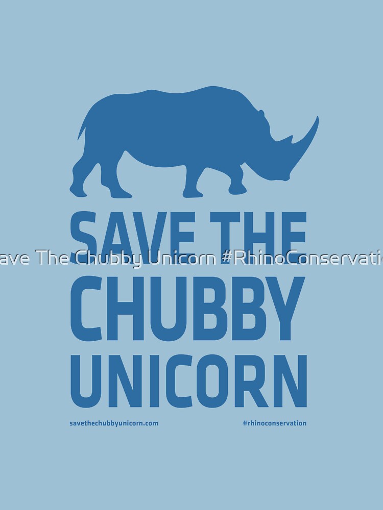 Thumbnail 7 of 7, Classic T-Shirt, Save The Chubby Unicorn - Blue designed and sold by Save The Chubby Unicorn #RhinoConservation.