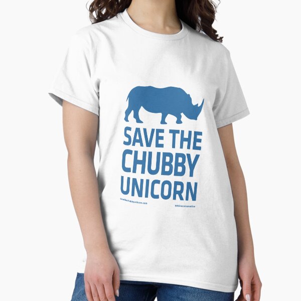 Save The Chubby Unicorn - Blue Classic T-Shirt