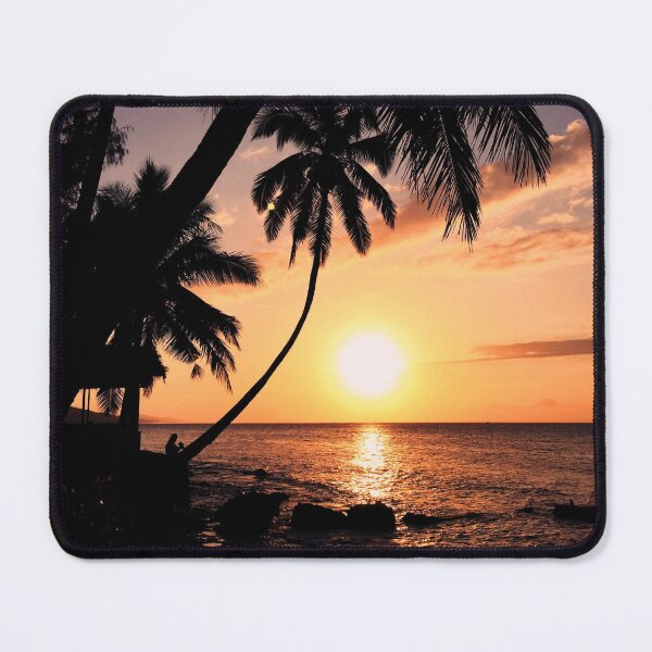 Item preview, WATERSCAPES #7 - Golden Sunset Beneath Coconut Trees designed and sold by DEL-Productions.