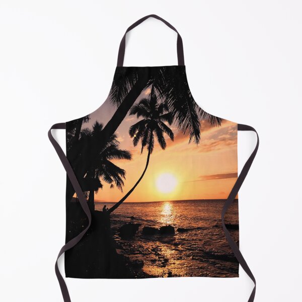 Item preview, WATERSCAPES #7 - Golden Sunset Beneath Coconut Trees designed and sold by DEL-Productions.