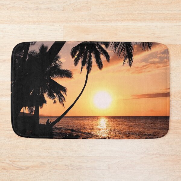 Item preview, WATERSCAPES #7 - Golden Sunset Beneath Coconut Trees designed and sold by DEL-Productions.