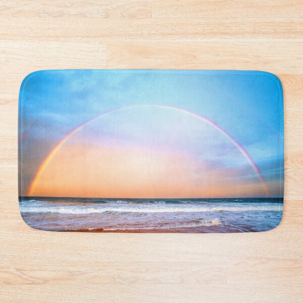Item preview, WATERSCAPES #12 - Full Double Rainbow Over Blue Surf designed and sold by DEL-Productions.