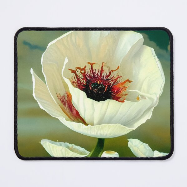 Item preview, Cream Poppies in a Smoky Field designed and sold by The Oracle of Surrealism Sublime Consciousness.