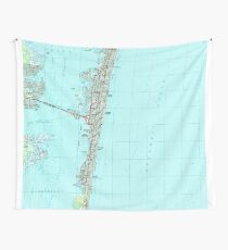 Seaside Park & NJ Shore Map (1989) Wall Tapestry