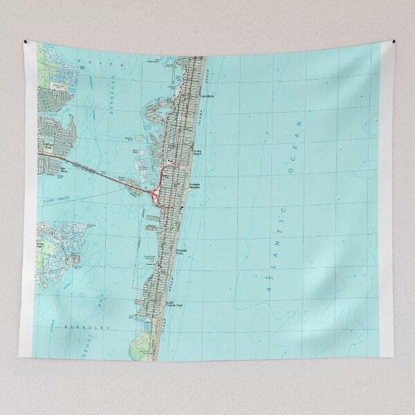 Item preview, Seaside Park & NJ Shore Map (1989)  designed and sold by BravuraMedia.