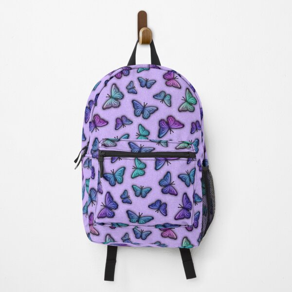 Item preview, Rainbow Butterflies - Purple background designed and sold by JadeRyder.