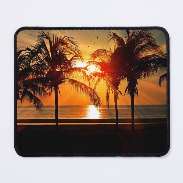 Item preview, WATERSCAPES #15 - Golden Sunrays Though Coconut Trees at Beach designed and sold by DEL-Productions.