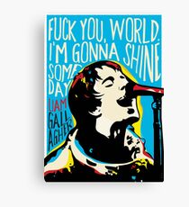 Liam Gallagher Quote Portrait Canvas Print