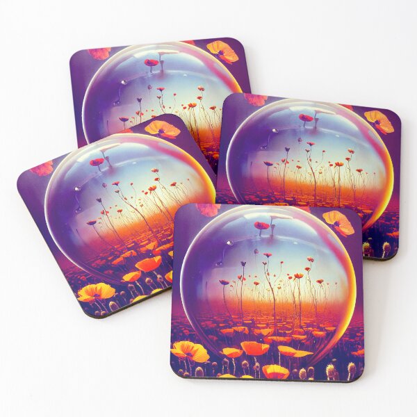 Item preview, Poppies in a Smoky Field within a Clear Globe designed and sold by The Oracle of Surrealism Sublime Consciousness.
