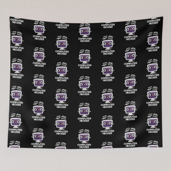 Item preview, Computer Hecker Funny Hacker Puns (Dark BG) designed and sold by punnybone.