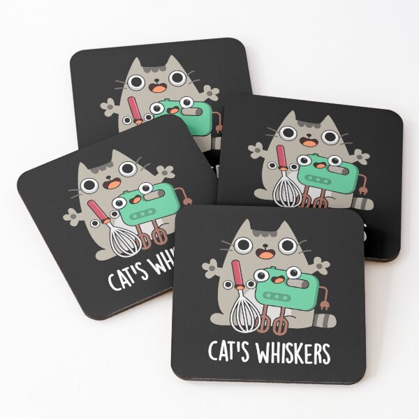 Item preview, Cat's Whiskers Funny Baking Puns (Dark BG) designed and sold by punnybone.