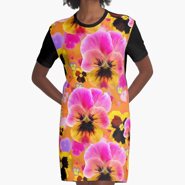 Pansy Party! Graphic T-Shirt Dress