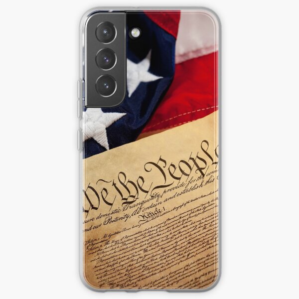 Constitution: Overhead View of USA Constitution and Flag Samsung Galaxy Soft Case