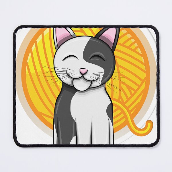 Item preview, Cute cat b/w yellow designed and sold by h4nz4rt.