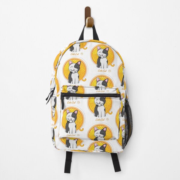 Item preview, Cute cat b/w yellow designed and sold by h4nz4rt.