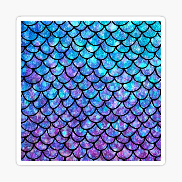 Purples & Blues Mermaid scales Sticker
