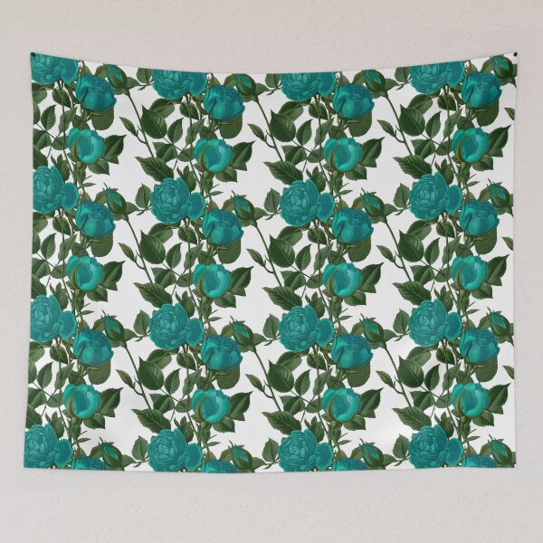 Item preview, Vintage Teal Roses designed and sold by anarchomommy.