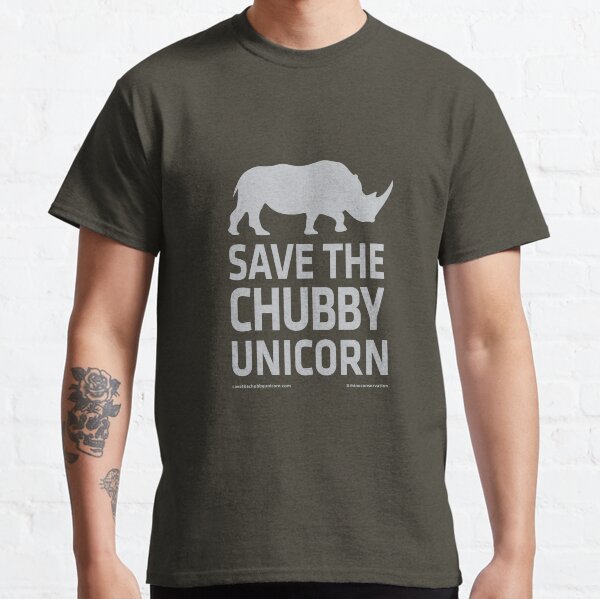 Save The Chubby Unicorn - Grey Classic T-Shirt