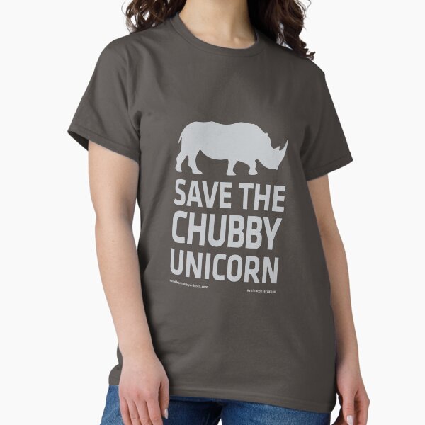 Item preview, Save The Chubby Unicorn - Grey designed and sold by Save The Chubby Unicorn #RhinoConservation.
